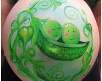 Pre Natal Bump art...Twins