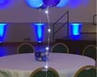 Aqua purple and blue with lights