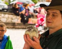 Justin and an African Hedgehog