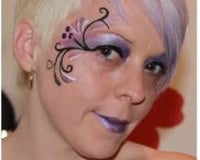 pastel hair colour and make up to match.