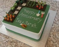 Garden Themed Anniversary Cake
