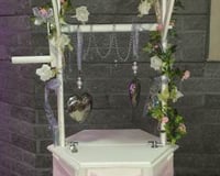 Wishing Well Decorated in Pink and Silver 