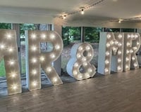 Giant 5ft White Light Up MR&MRS Letters