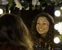 Nevchambers hen bride roses mirror glitter