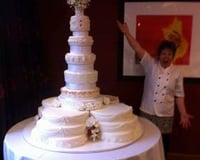 10 tier wedding cake 4' high