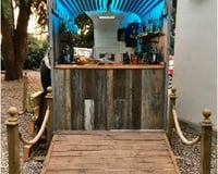 Vintage Horse Box Bar inside 