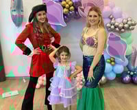 mermaid pirate princess hire kids party  sevenoaks and dartford mermaid under the sea ariel disney entertainer