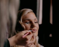 Bride having makeup applied during Bridal Preparations