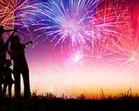 Fiery Burst of Colors - Spectacular Fireworks Show!