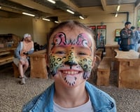 Rainbow Cheetah Facepaint