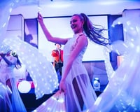 Bollywood dancers with LED wings