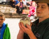 Justin and an African Hedgehog