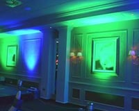 Mood lighting used on walls