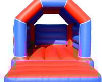 Plain Red & Blue Bouncy Castle Hire - Red & Black 11ft x 15ft Bouncy Castle