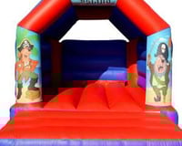 Pirate Bouncy Castle Hire - Red & Blue 11ft x 15ft Bouncy Castle