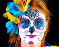Sugar Skull Face Painting for Adults by Glitter-Arty Face Painting, Bedford