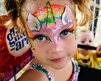 Unicorn face paint - Children's Face painter Bedfordshire.
