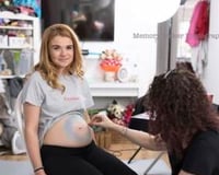 Baby bump painting available for the mum-to-be.