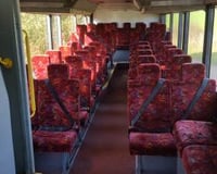 downstairs interior of Regional Transport Shrewsbury Shropshire 100 seat bus coach double decker