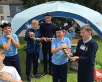 Some scouts meeting the animals