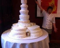10 tier wedding cake 4' high