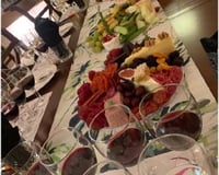 tasting set up with food