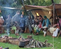 Group under the sail tent