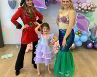 mermaid pirate princess hire kids party sevenoaks and dartford mermaid under the sea ariel disney entertainer