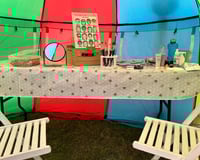 face painting set up 