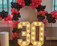 Black & Pink 30th Birthday Display