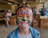 Rainbow Cheetah Facepaint
