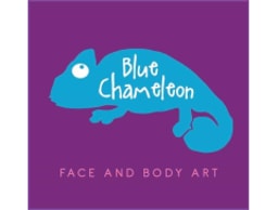 Blue Chameleon Face and Body Art logo