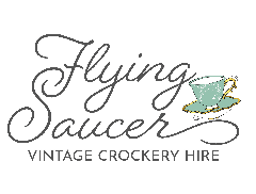 Flying Saucer Vintage Crockery Hire logo