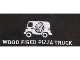 Wood fired pizza truck logo