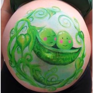 Pre Natal Bump art...Twins