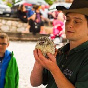 Justin and an African Hedgehog