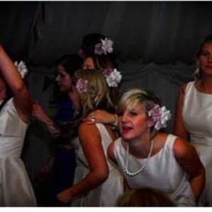 Bridesmaids dancing