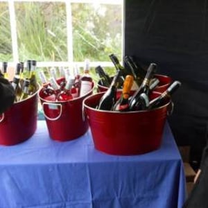 Prosecco & wine chilling before service