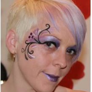 pastel hair colour and make up to match.