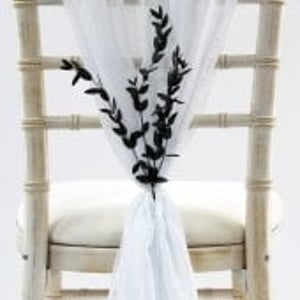 Chiffon Vertical Drop Sash Hire