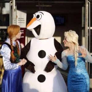 Elsa, Anna and Olaf