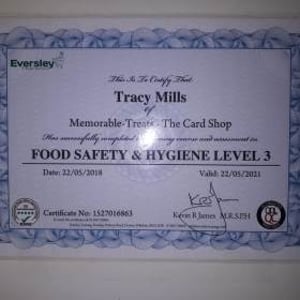 Food safety certificate