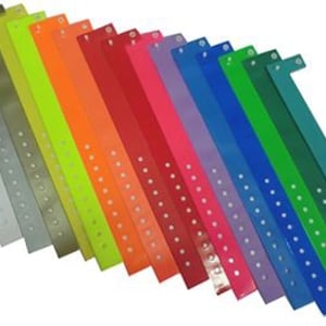 Vinyl L shape wristbands a