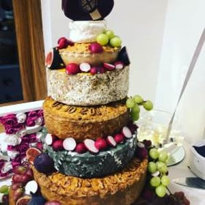 Cheese and pie tower
