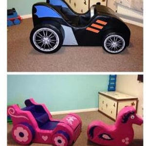 Batmobile and Priccess Carriage