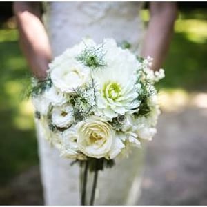 white handtied bouquet