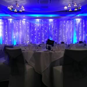 Devere Arden Suite backdrop and ceiling drapes