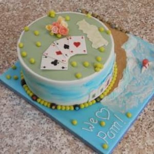 Beach & Tennis Themed Cake