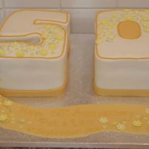 50th Anniversary Number Cake