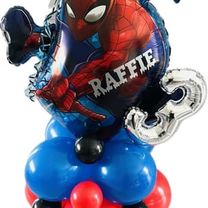 Themed balloons and party decor.